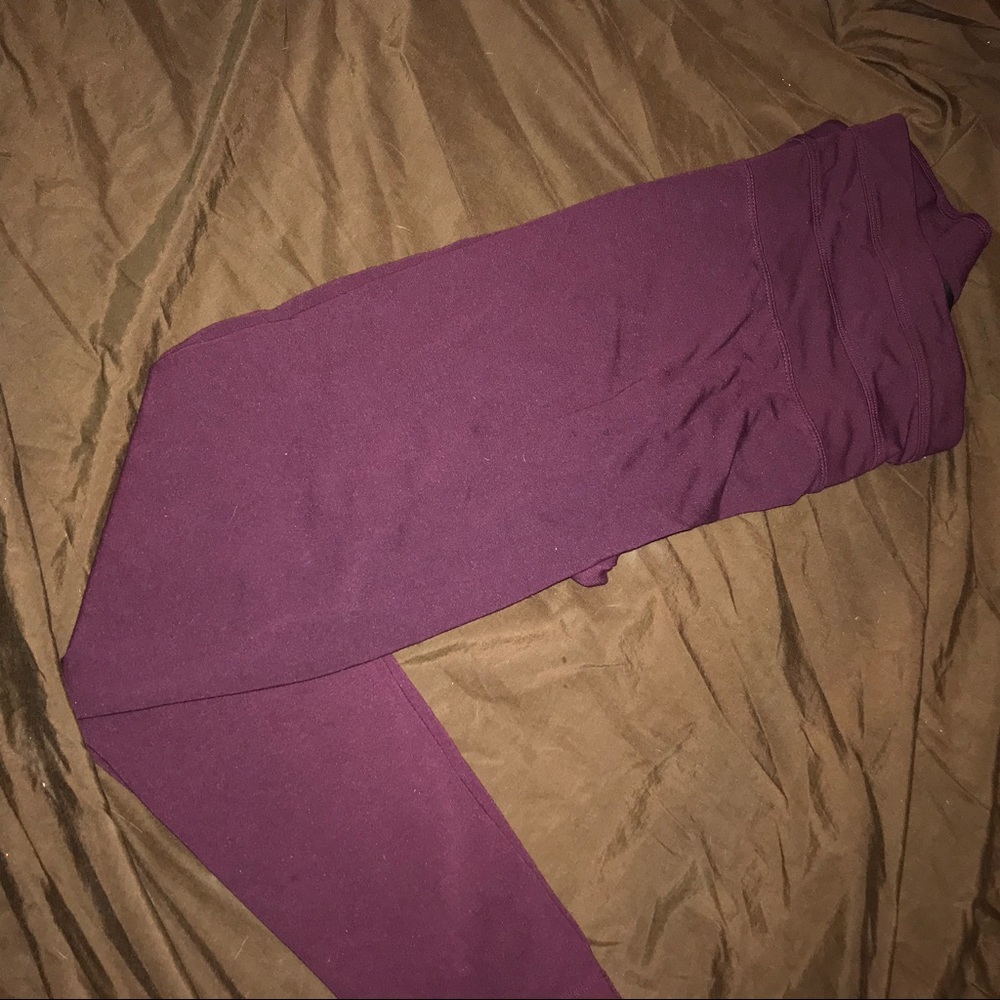 Maroon yoga pants